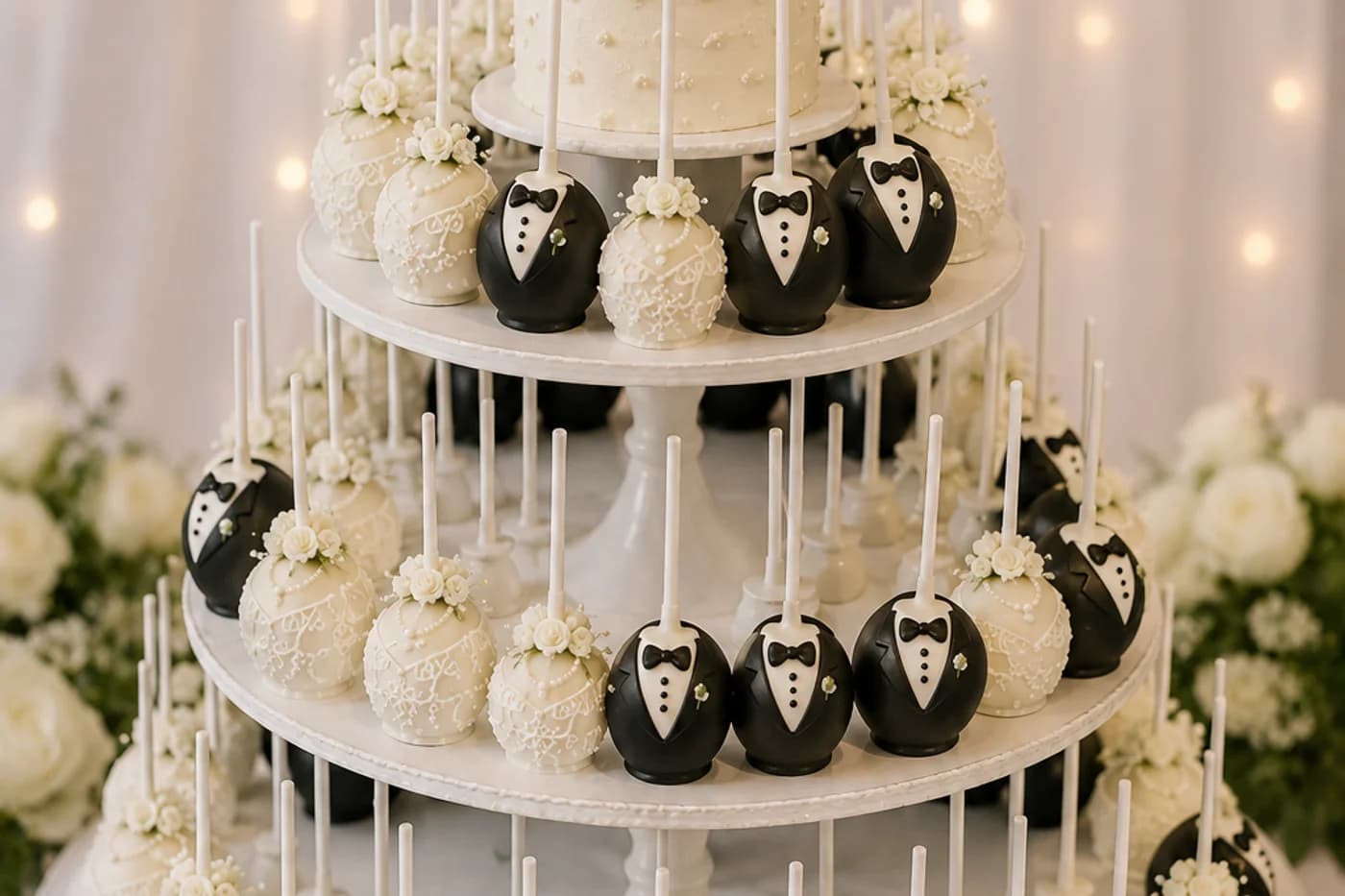 Cake Pop Wedding Cake - Chic and Practical