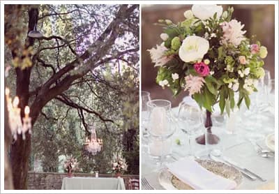 Stylish outdoor Tuscan wedding