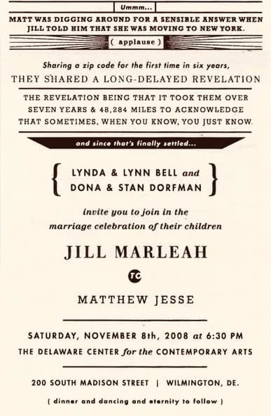 The longest wedding invitation ever...
