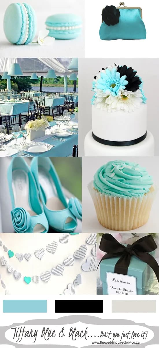 Tiffany blue and black colour scheme